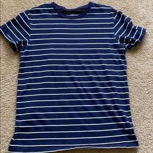 Blue and White Striped American Eagle T-Shirt
